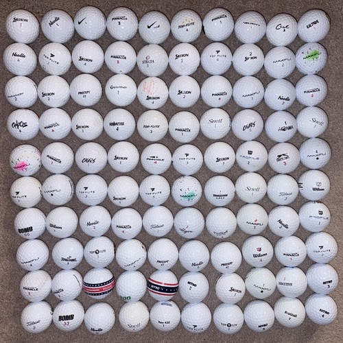100 white golf balls titleist - balls,